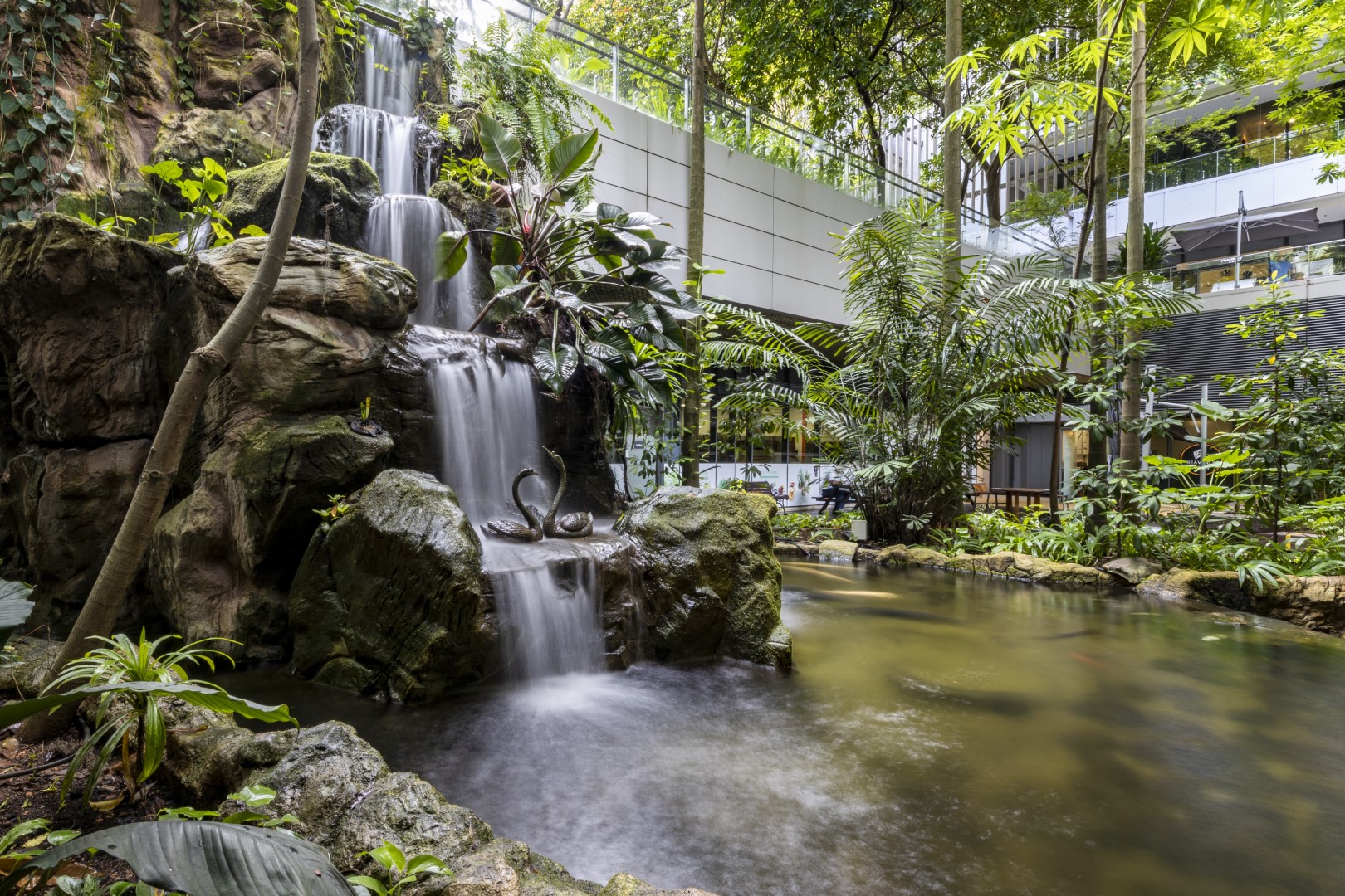 A central garden courtyard with water features has turned Khoo Teck Puat Hospital into a medical Shangri-La