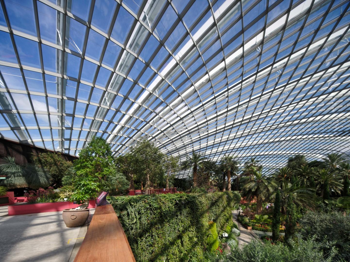 Interior of Flower Dome, Gardens by the Bay